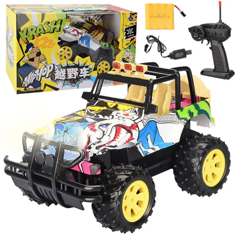 

Children's Electric Toys Mini Remote Control Car DIY Doodle SUV Climbing Remote Control Car Educational Gifts