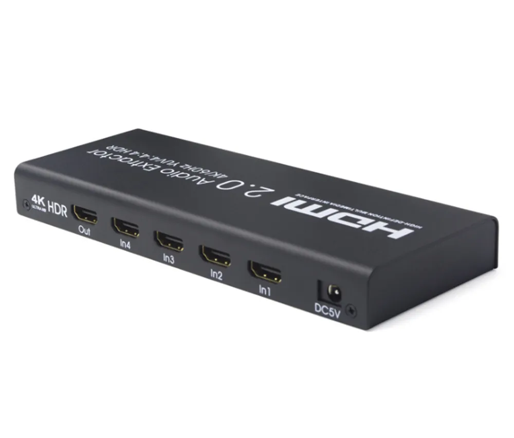HDMI4X1 аудио сплиттер Ultra HD цифровой волоконный аудио Quad In One Out Поддержка 4 K/60 Гц