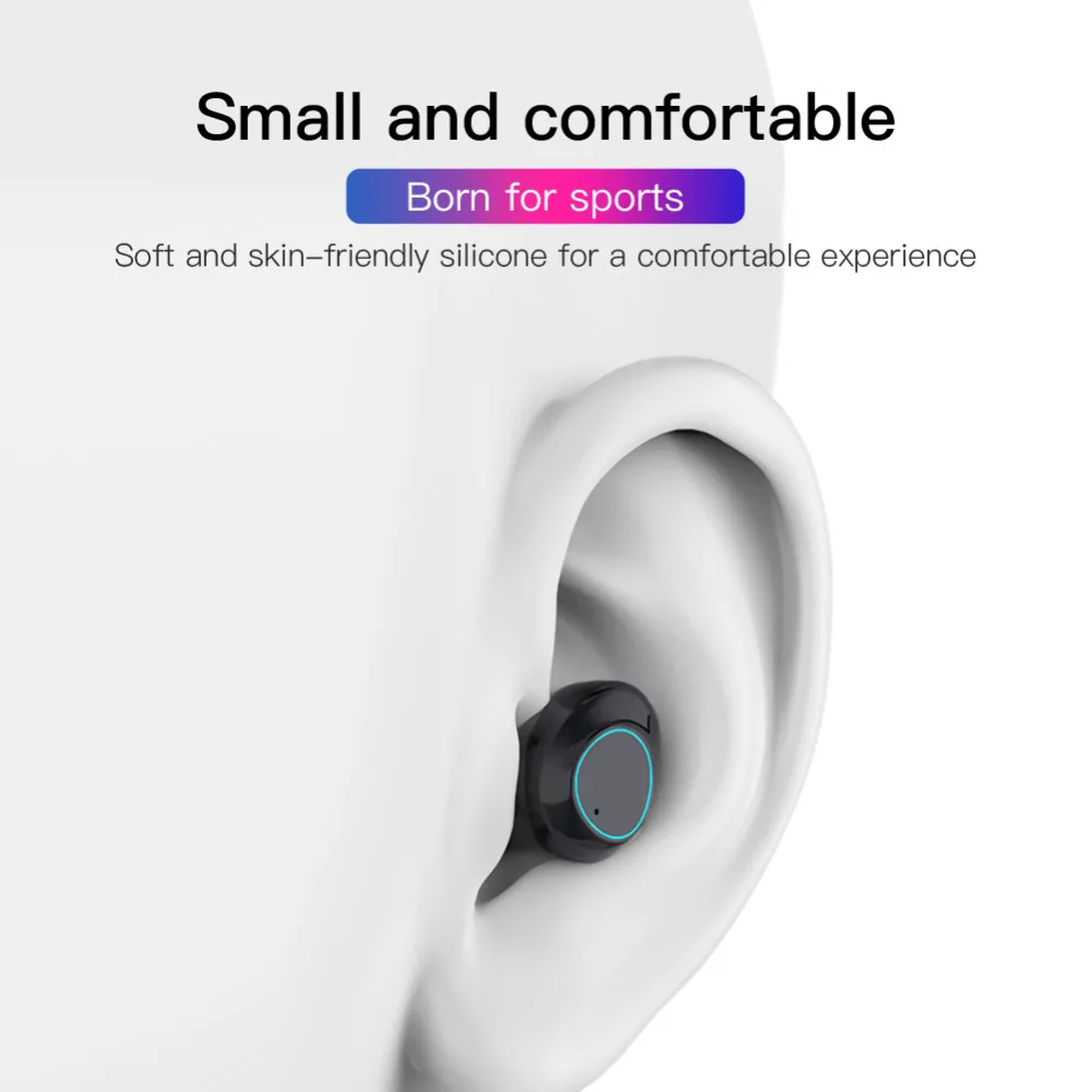 Черная bluetooth-гарнитура G03 6000 мАч светодиодный смарт-дисплей 6 часов прослушивания музыки 6D объемный HD звук 5,0 водонепроницаемые беспроводные наушники