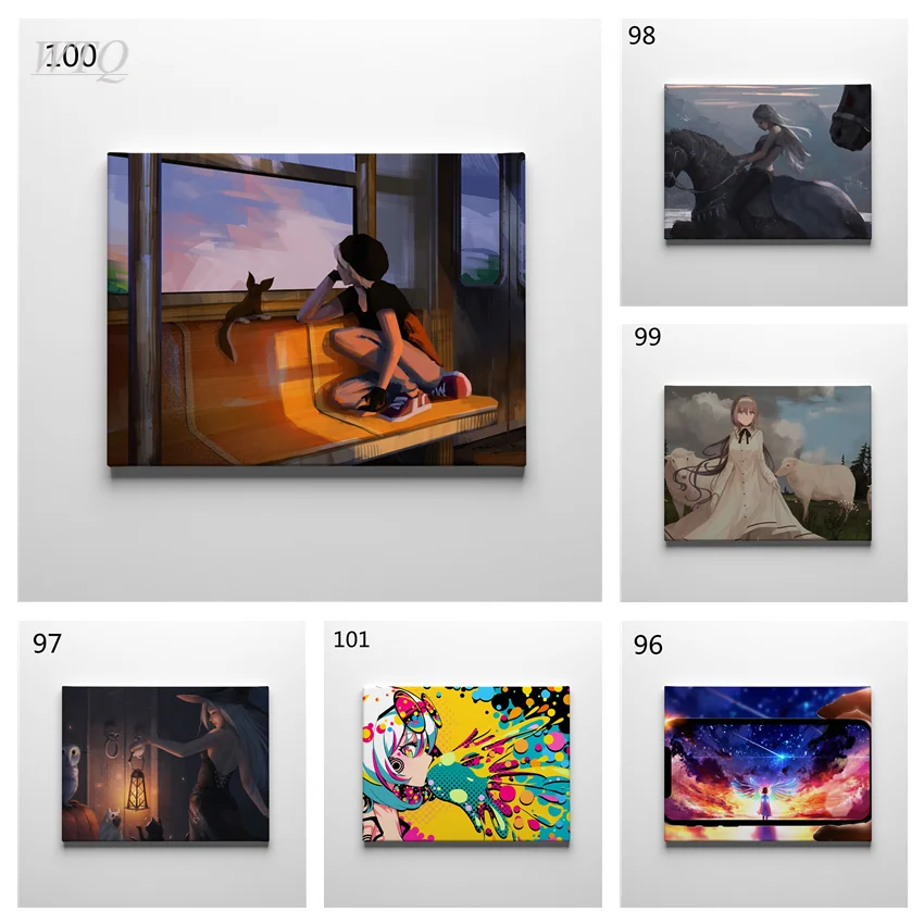 

Girl Illustration Wall Poster Landscape Canvas Painting Wall Art Wall Decor Posters Anime Posters Picture Home Decor Room Decor