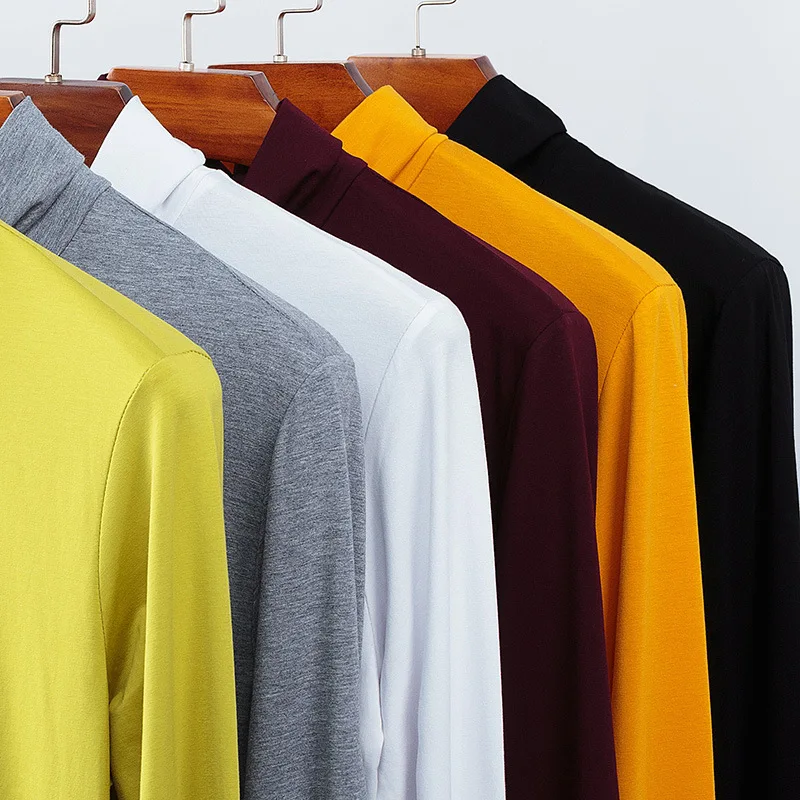 MRMT новая осенняя и зимняя мужская футболка с высоким воротником, хлопковая нижняя рубашка, футболка для мужчин, топы с длинными рукавами, футболка