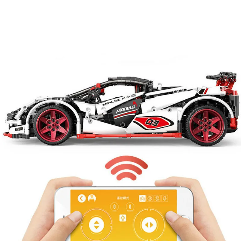 

Technical MOC-3918 Super Car With RC APP Control Building Blocks Bricks Toys Gifts For Children