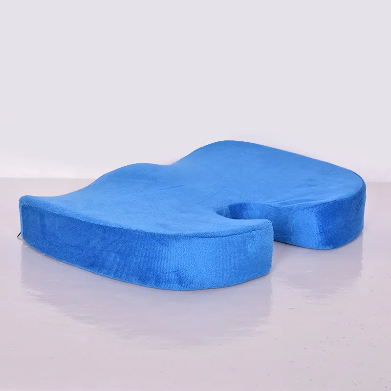 Ортопедическая стелька Подушка для стула сиденья из пены памяти для путешествий, для офиса, для бедер, задняя кость, копчик, защита, здоровое сидение, u-подушки - Название цвета: blue