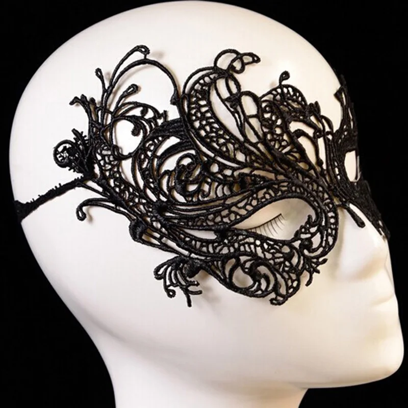 1 шт., Черная кружевная маска для глаз с вырезом, Blinder Blindfold, вечерние аксессуары для косплея, очаровательные аксессуары для женщин, женские сексуальные красивые маски