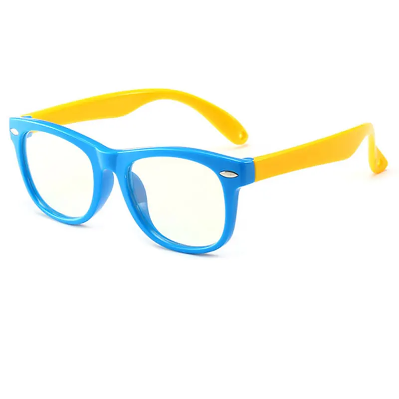 Kilig, новинка, детские солнцезащитные очки, детский синий светильник, блокирующие очки, ретро очки, классические, с заклепками, TR90, оправа, Оттенки UV400 - Цвет линз: C3