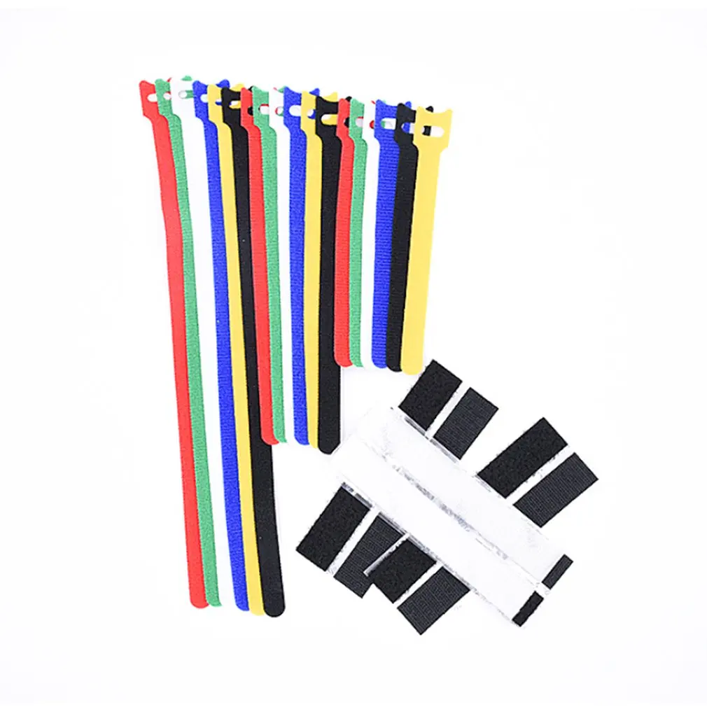 

Self Adhesive Reusable Cable Tie Nylon Fastener Hook and Loop Strap Cord Ties