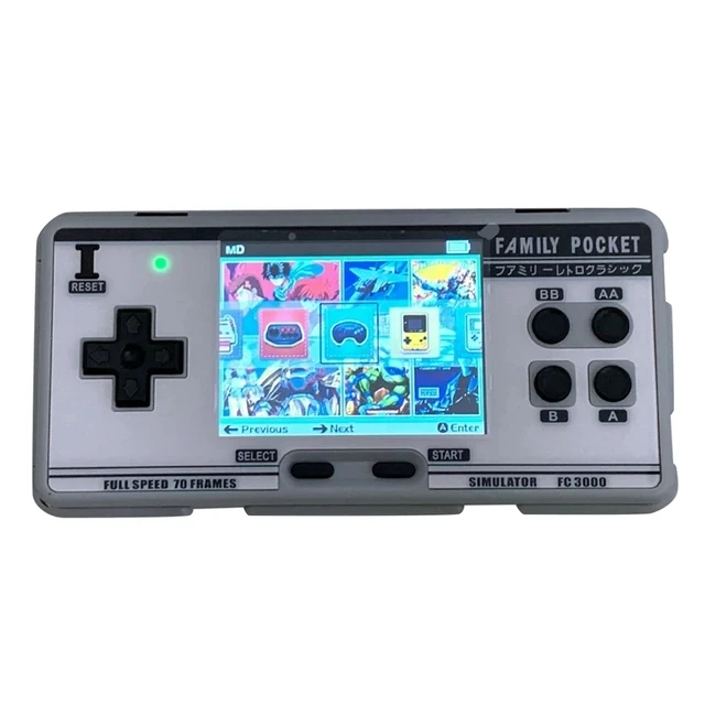 FC3000 V2 Retro Console Color IPS Screen LCD Screen Game Classic Handheld Video Game Console Built in 5000 Games 10 Simulator