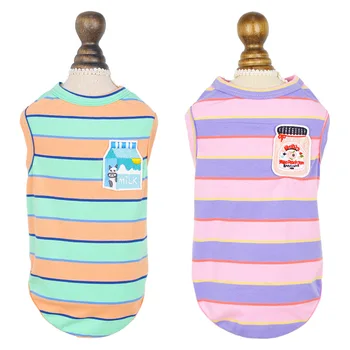 

Newest Style Dog Clothes Stripes Design Dog Vest for Small Dogs Pet Wholesale Cheap Price Dog Vest Summer Dog Clothes