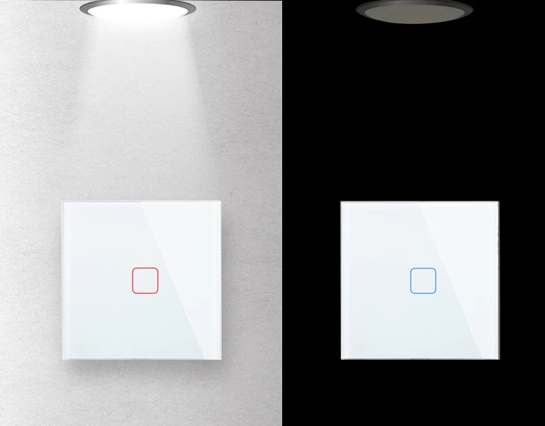 EUUK Standard switch home Remote Control Switch 123 Gang 1 Way ,RF433 Wall Switch