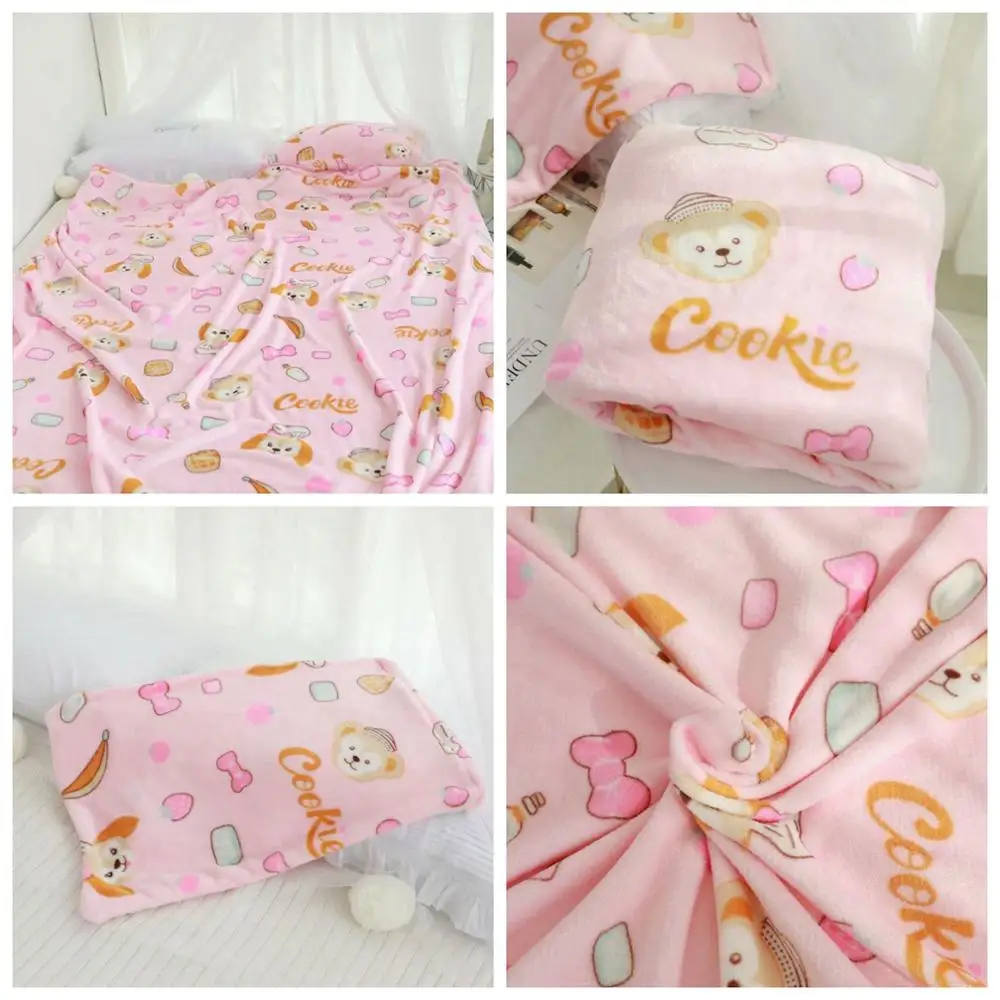 

1pc cartoon cookie duffy bear Shellie May soft plush pillowcase single pillow slip cover blanket bed sheet kids bed decoration