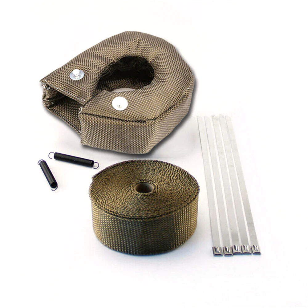 

Turbo Heat Shield Blanket Cover Titanium Manifold Downpipe Wrap Rear 5cm*5m Turbo Charger Barrier Blanket Car Accessories