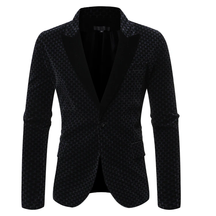 Черный мужской блейзер с v-образным вырезом, новая мода, британский стиль, однотонный костюм, куртка, пальто, высокое качество, приталенный пиджак на одной пуговице, Masculino