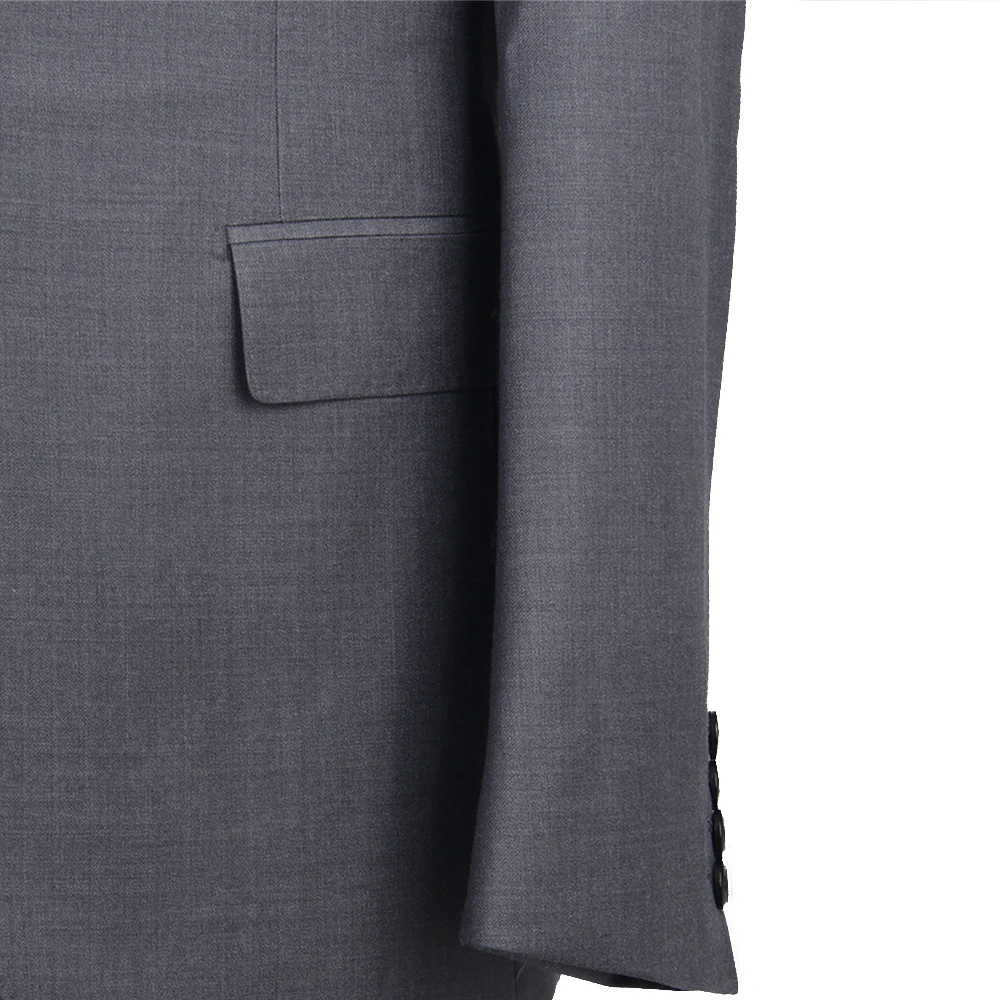 Luxury Super 120 Wool Men Suits Custom Made Suit Wool Tailor-Made Suits Gray Business Suits Bespoke Suit Wedding Tailleur Homme