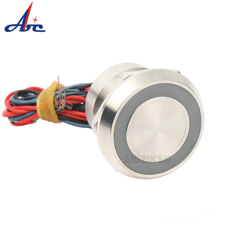 Кольцо Led 2A 25 мм водонепроницаемый IP68 фаска круглая головка пьезо переключатель кнопочный переключатель