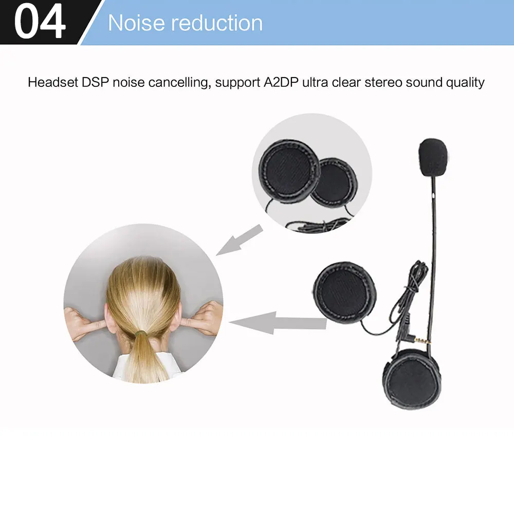 V6 Pro Bluetooth Интерком FM мотоциклетный домофон для лыж для ejeas Прямая