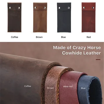 

Handmade Watch Pouch Bag Leather Watches Case Travel Carry Case Storage Bag for Apple Watch