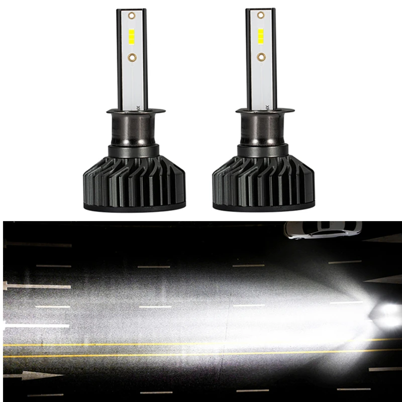 

2Pcs 6500K H3 H8 H7 H1 10000LM 9006 H13 H4 H11 Headlight LED Bulbs Super Bright Turbo Fan 7 Blades Car Light Auto Headlamps