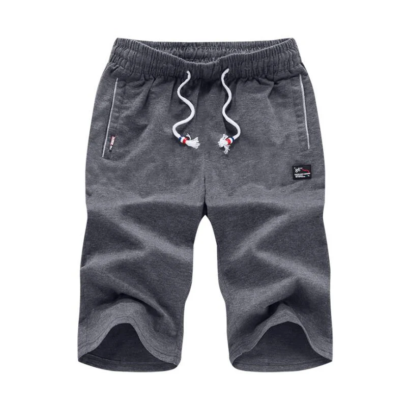 Dark Gray UplzCoo мужские летние хлопчатобумажные шорты пять пляжные шорты быстросохнущие мужские повседневные спортивные штаны с ремнем Мужские дышащие шорты 6XL FM250 - Цвет: Dark Gray