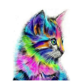 

GATYZTORY Zero Basis DIY Painting By Numbers HandPainted Oil Painting Cat Picture Custom Colouring Leisure Home Decor