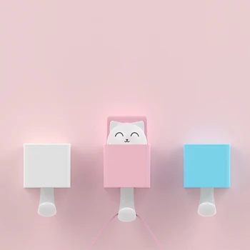 

Free Punching Cute Hook Strong Viscose Key Umbrella Non-mark Sticky Dormitory Clothes Hook Wall Hook Bathroom Accessories