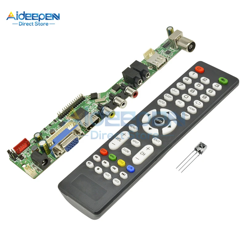 Универсальная плата драйвера для цифрового сигнала ТВ ЖК контроллера VGA/HDMI/AV/TV/USB
