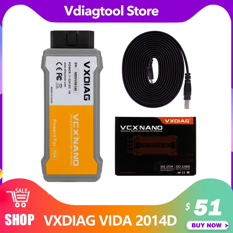 VXDIAG VCX NANO для VOLVO VIDA Dice 2014D диагностический инструмент сканер кода obd2