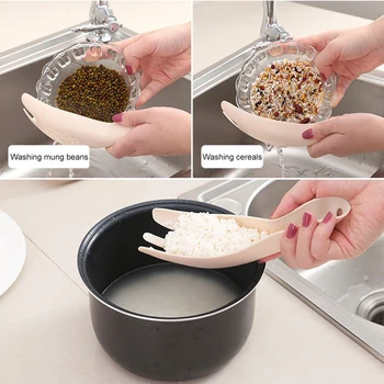 

Kitchen Creative Washing Tool Multi-Function Rice Washing Tool Washing Rice Sieve Household Sink Food Drain Rack