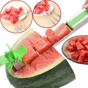 

Watermelon Cutter Multi Melon Spoon Slicer Cutting Machine Stainless Steel Windmill Fruit Knife Household Set Kitchen Tool