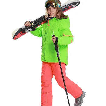 

Winter Ski Suit 2019 Kids Windproof 5000 Outdoor Sports Snow Jackets and Pants boys girls -30 Degree Skiing Snowboarding Suits
