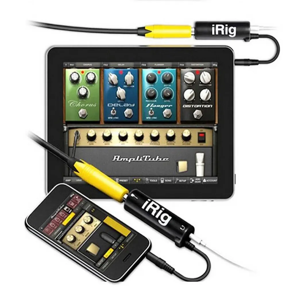 Для Irig мобильных эффектов Гитарные эффекты для перемещения гитарных эффектов Замена гитар с новым телефоном гитарные интерфейсные преобразователи