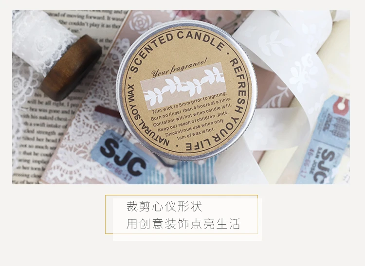 10 pcs/lot DIY Japanese Paper Decorative Adhesive Tape Cream forest Washi Tape/Masking Tape Stickers