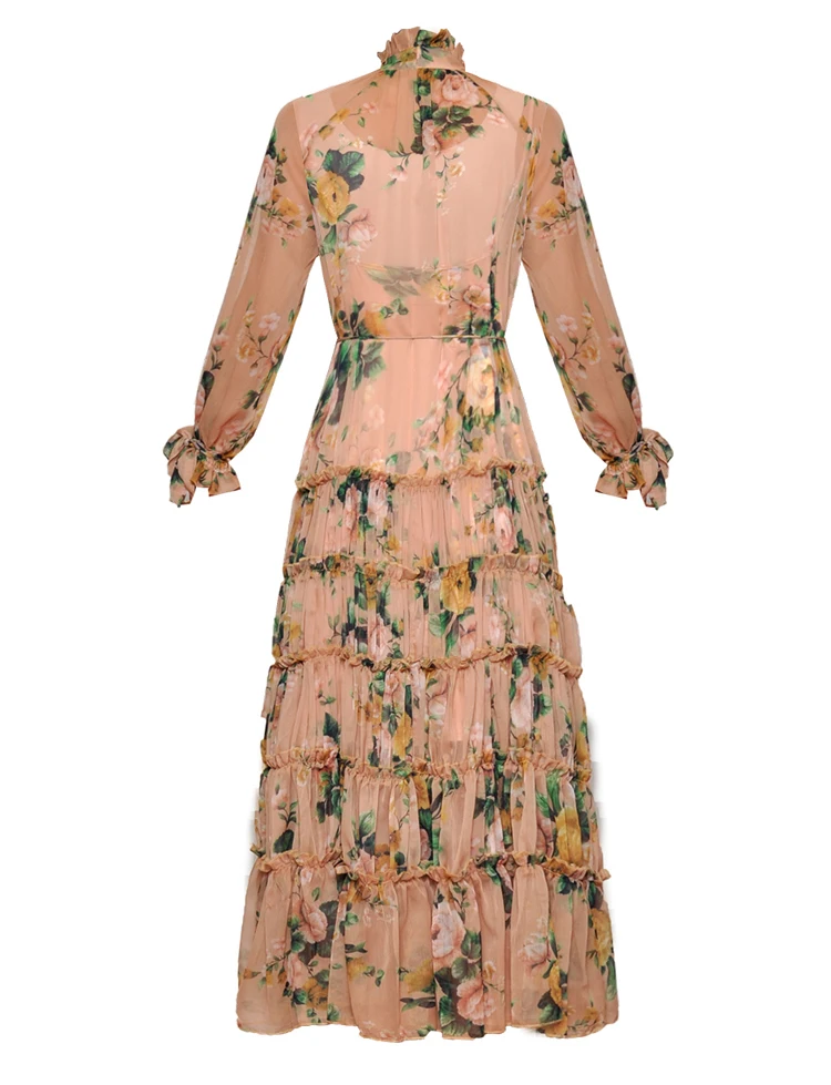 MoaaYina модное дизайнерское подиумное платье Весна Лето Женское платье с цветочным принтом Платья