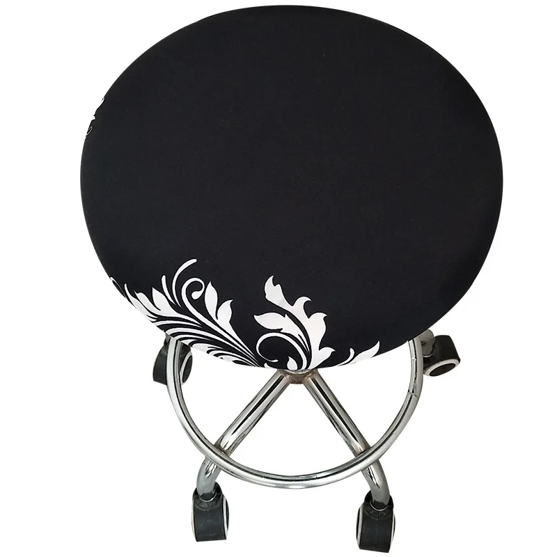 Мягкий круглый чехол для стула, эластичный чехол для сиденья, домашний чехол для кресла, круглый стул, барный стул с цветочным принтом - Цвет: B10