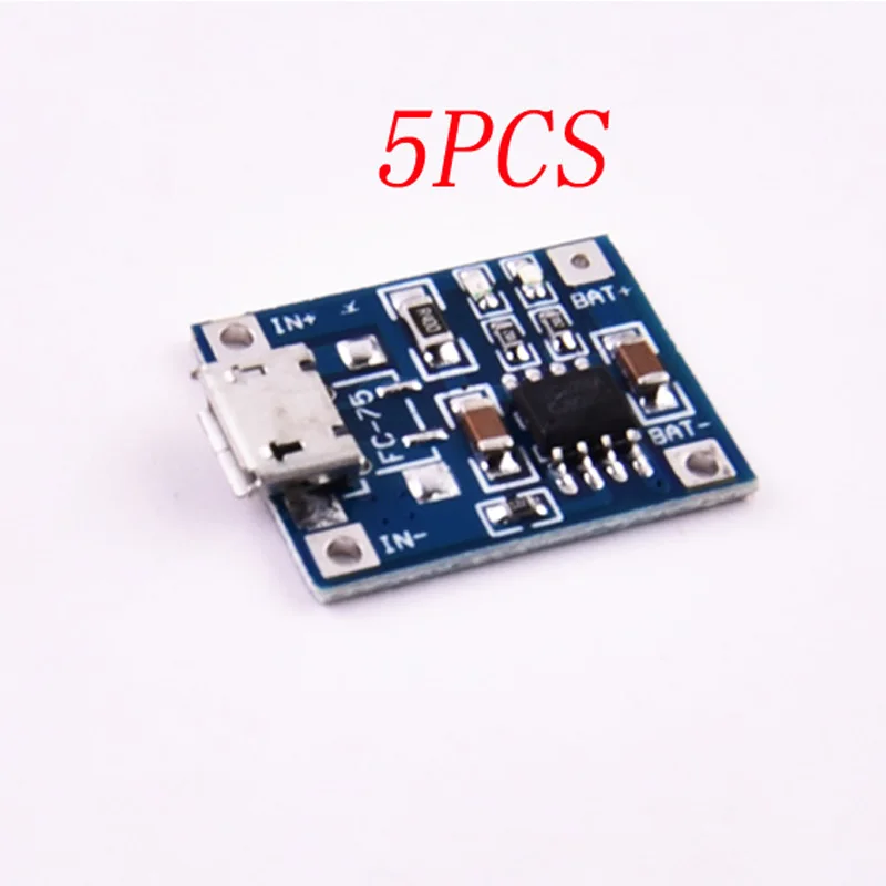 5 шт. DIY 1A модуль зарядки литиевой батареи Micro зарядное устройство Lipo печатная