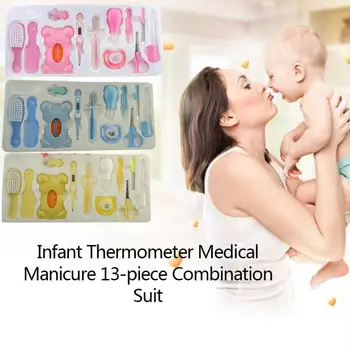 

Baby Nail Scissors Set Newborn Nail Clippers Trimmer Manicure Hair Thermometer Safety Scissors Nail Care Suit