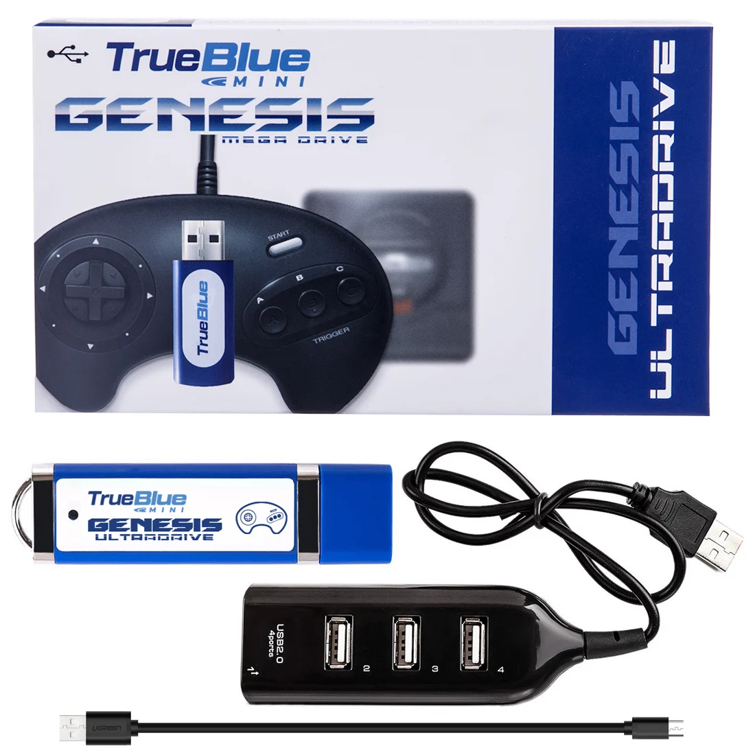 

True Blue Mini-Ultradrive Pack For Genesis / MegaDrive Mini (813 Games)