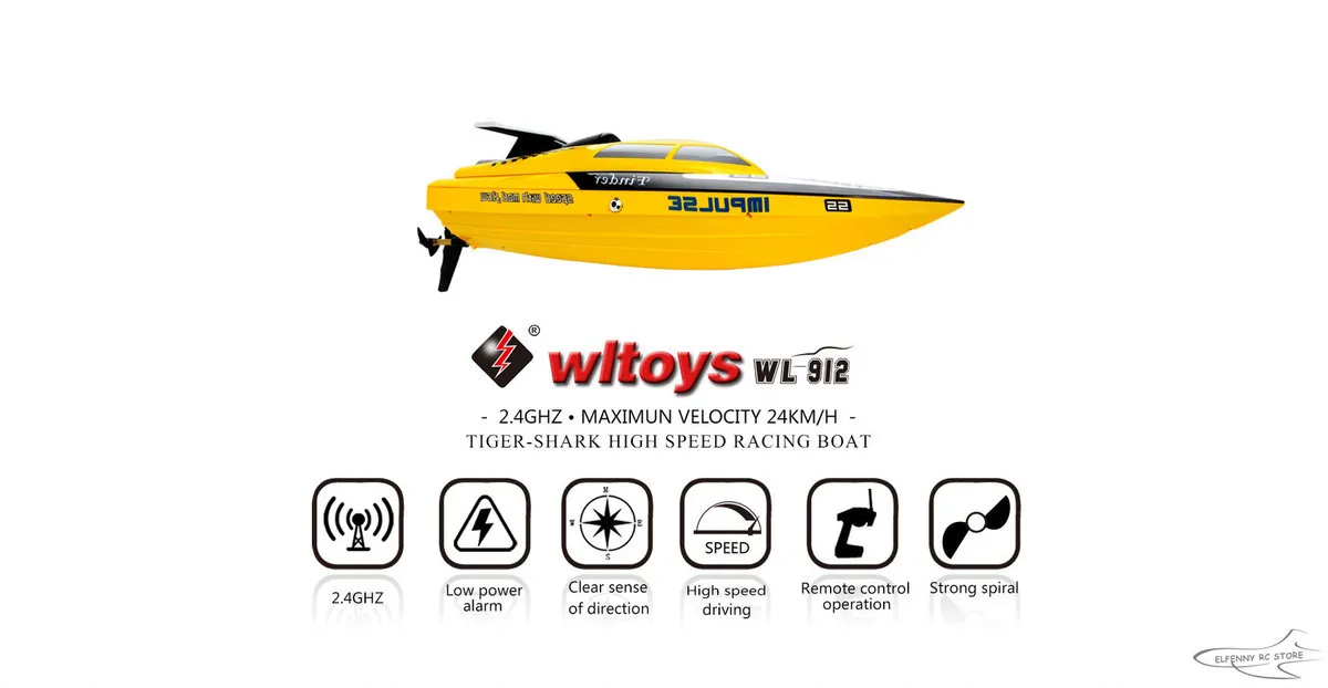 Оригинальный WLtoys WL912 4CH высокоскоростная гоночная лодка RC 24 км/ч RTF 2,4 ГГц пульт дистанционного управления гоночная лодка VS FT009 VS UDI001