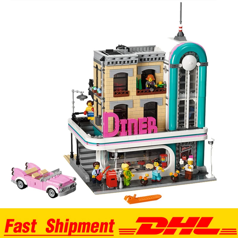 DHL, 2778 шт., серия Creator, набор для городской закусочной, строительные блоки, кирпичи, игрушки, подарки, совместимые 15037 10260