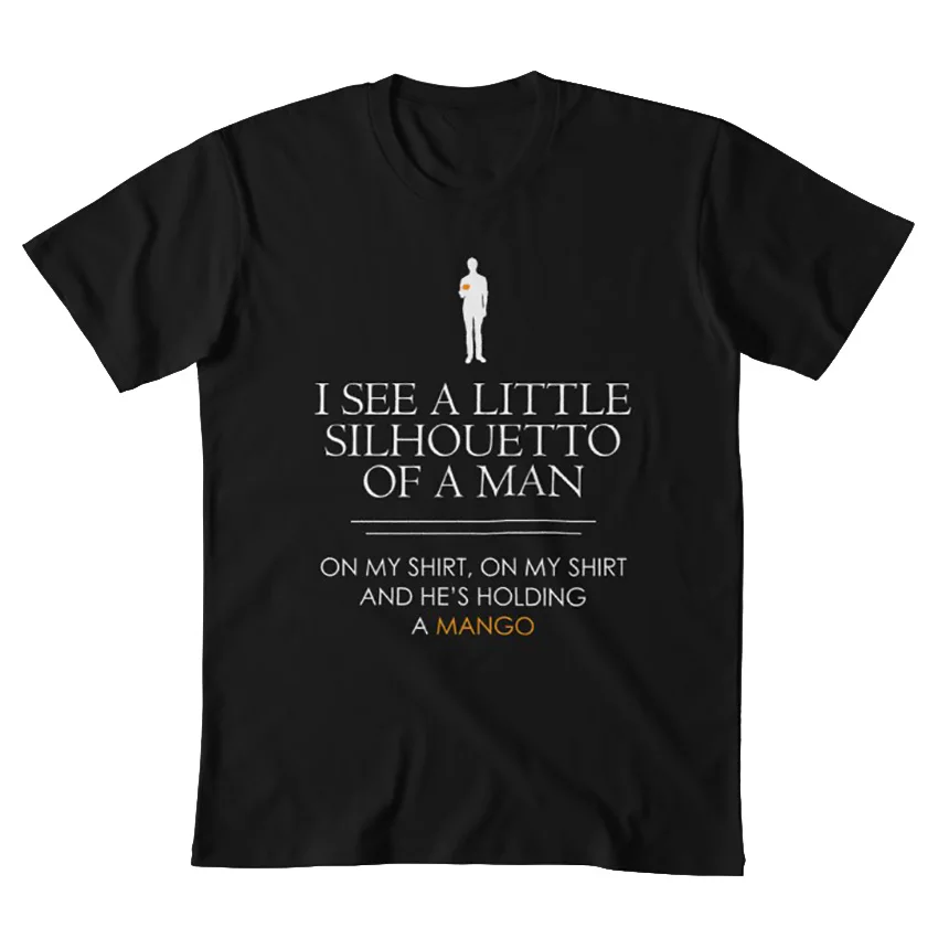 I see a little silhouetto of a man on my shirt Clearance