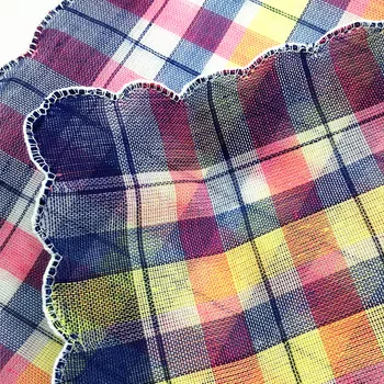

12x Soft Soft Handkerchiefs Plaid Pattern Handkerchief 28x29cm