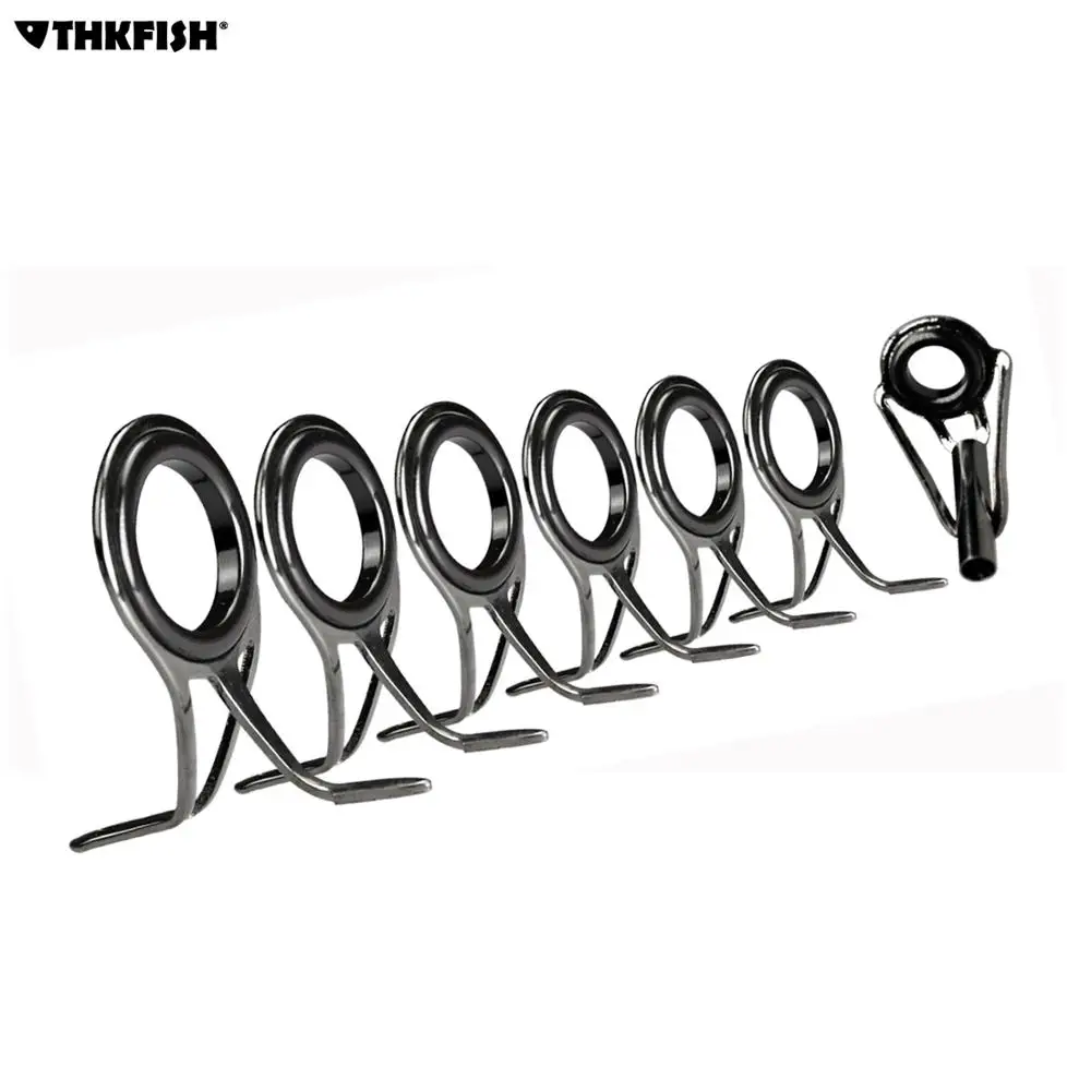

7Pcs Spinning Fishing Rod Guides Tip Tops Repair Set DIY Tool Rod Building Ceramic Ring Spinning Rod Guides Tip Tops Replacement