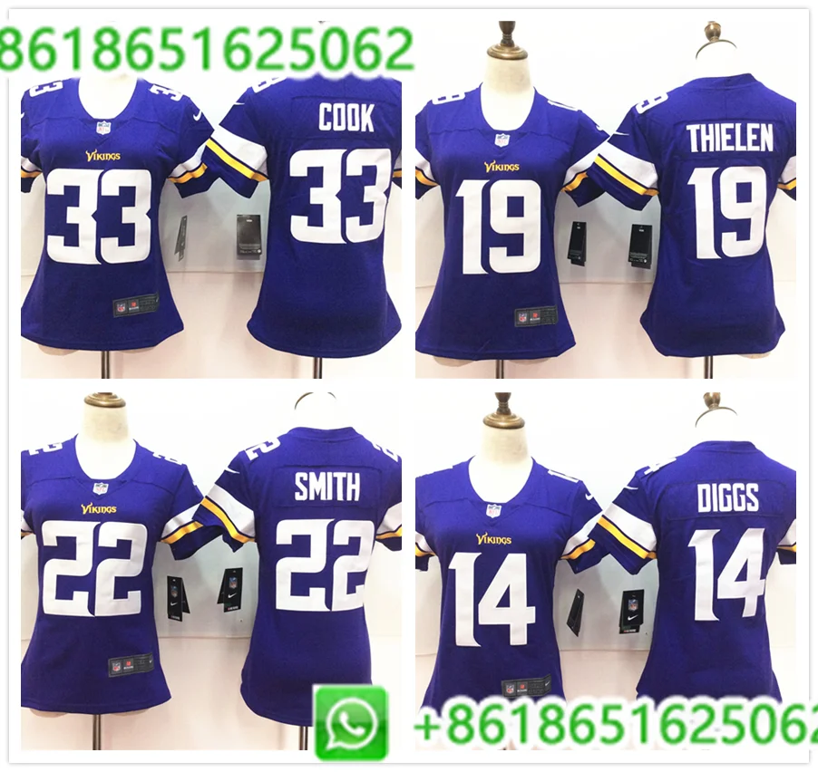Женский свитер из Миннесоты Стефон диггз Adam thilen Harrison Smith Dalvin Cook для женщин