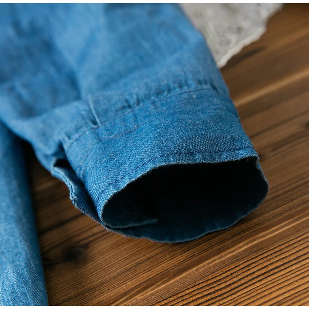 Осенне-зимняя Корейская джинсовая куртка женская тонкая Длинная Базовая куртка Женская потертая темно-синяя плюс размер джинсовые куртки, пальто крутая# J30
