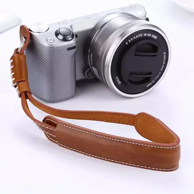 Ремешок на запястье камеры винтажный PU кожаный мягкий прочный для DSLR/SLR камеры GV99