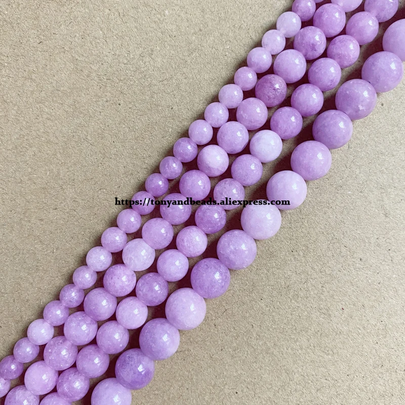 Natural Violet Purple Jade Beads For Jewelry Making Round Loose Spacer  Energy Healing Stone Beads DIY Bracelets 6 8 10mm 15inch - AliExpress