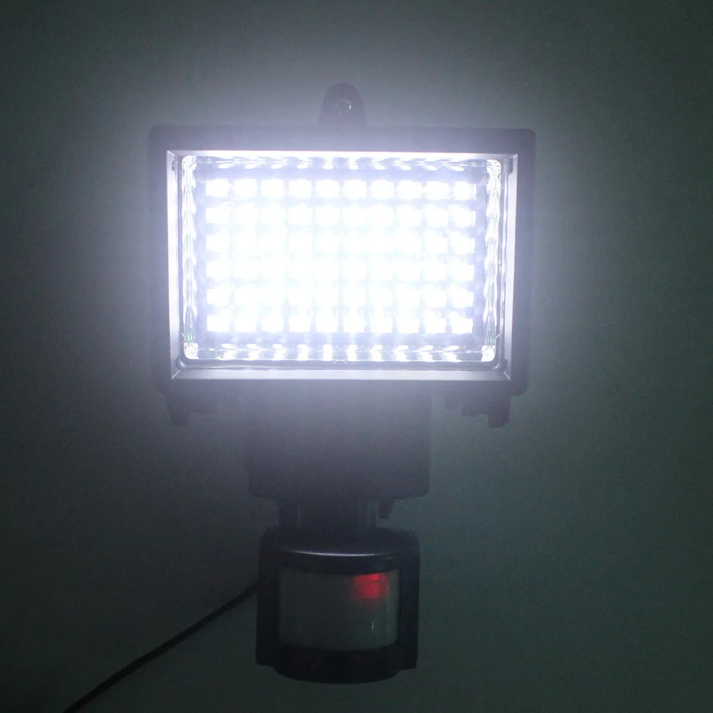 60LED патч прохода огни супер яркий Солнечный инфракрасный датчик человеческого тела огни Открытый двора настенный светильник