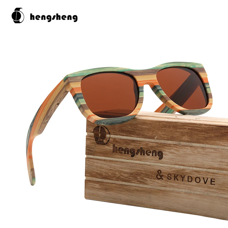 

SKYDOVE Goggle Color Bamboo Sunglasses Designer Sunglasses Women 2020 New Sun Glasses Men Poarized