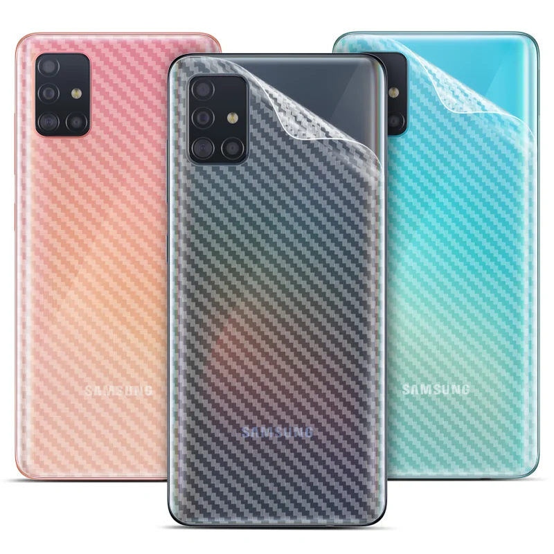 IMAK Для Samsung Galaxy A51 A71 задняя пленка углеродное волокно шаблон волоконная наклейка