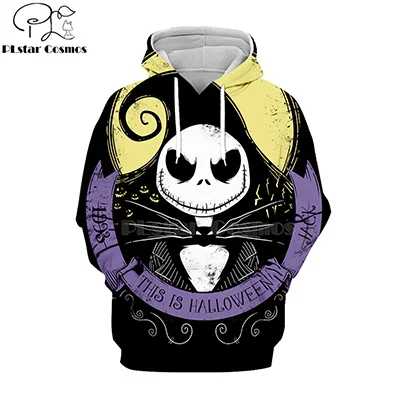 hoodies PLstar Космос Кошмар перед Рождеством Джек Скеллингтон 3d толстовки/Толстовка зима Рождество Хэллоуин streetwear-9 - Цвет: hoodies