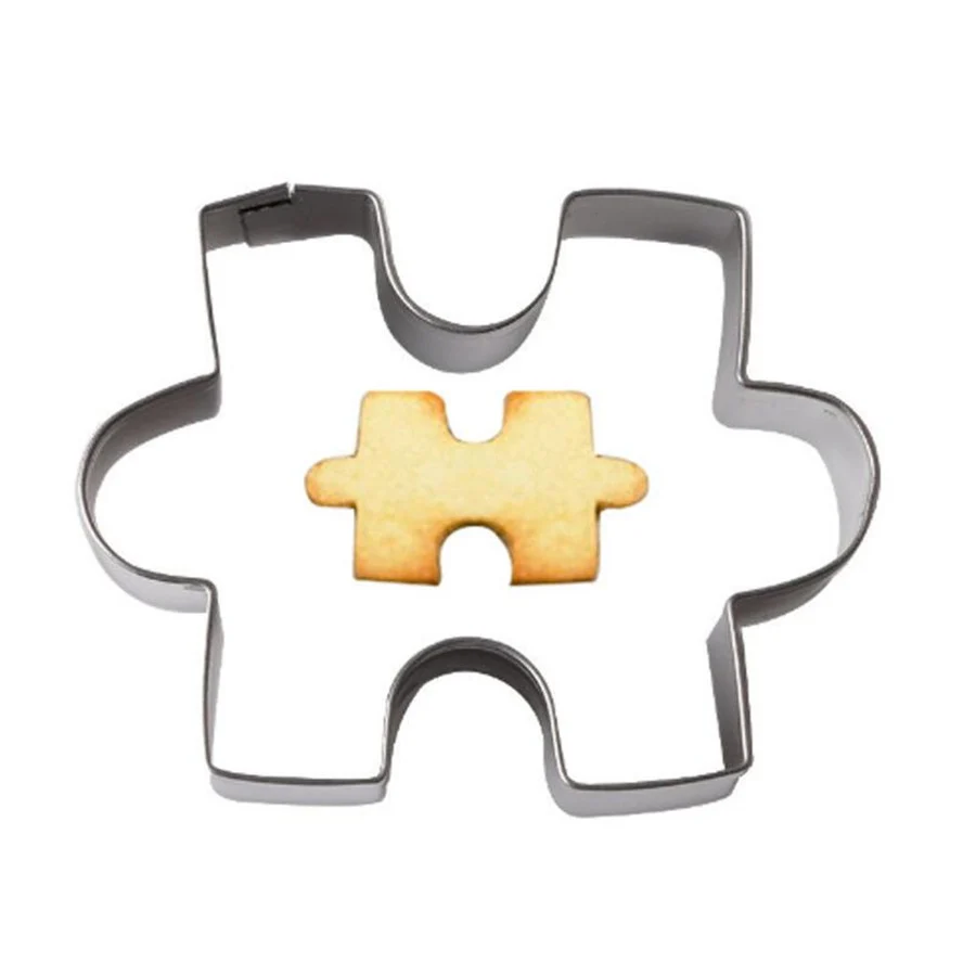 1 шт. головоломка Форма торта Нержавеющая сталь трафареты для нарезки печенья